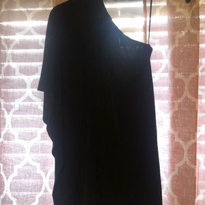 Michael Kors asymmetrical black mini dress